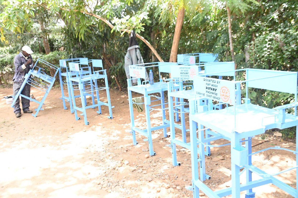 portmoodyrotary's tweet image. First steps in our Water and Sanitation project in Kitui County Kenya. - the assembly of hand washing stations by our partner @KenyaConnect 

Fabrication is done locally. 
@SCSecheltRotary  @rotary #machakos
