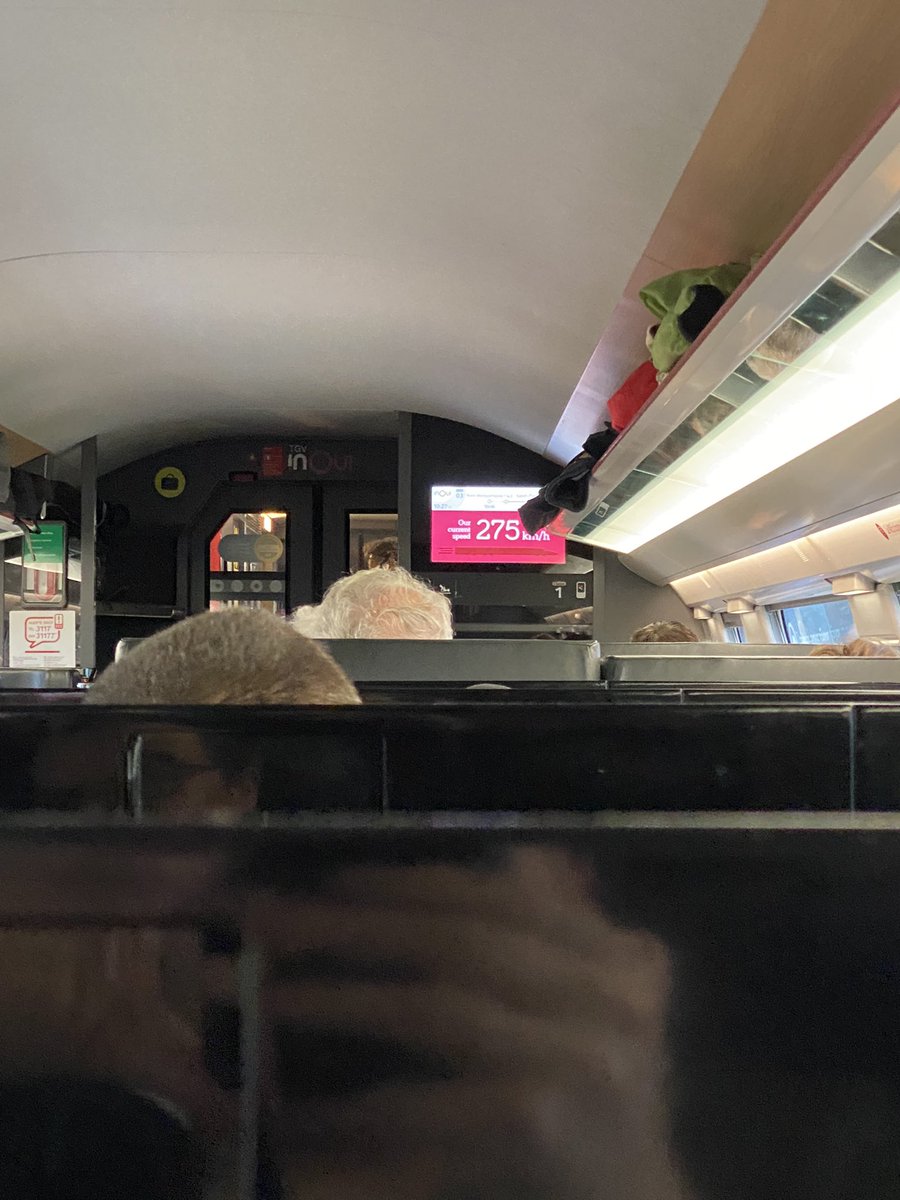 SteeleFaucet's tweet photo. @the_transit_guy @TransitNinja205 The trains were awesome, it was a great way to get around France!  This was our max speed https://t.co/ZjggmtP9ZG