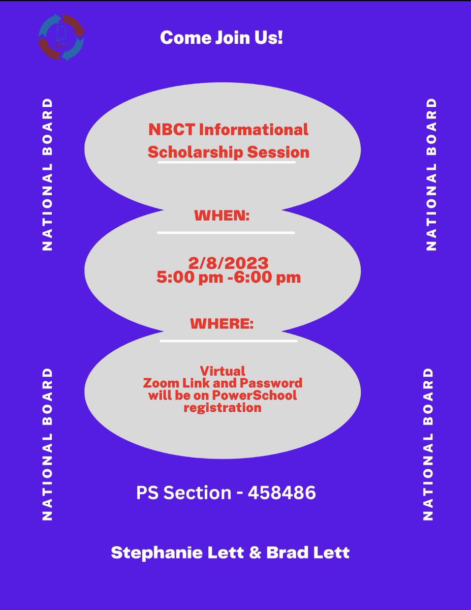 The AL NBCT 2023 Scholarship application is now live.  <a href="/coachblett7/">Bradley Lett, NBCT</a> and I have been on the scholarship selection committee the last few years and will host a virtual NBCT Scholarship informational Session! 

Here is the link for the application. docs.google.com/document/d/18G…