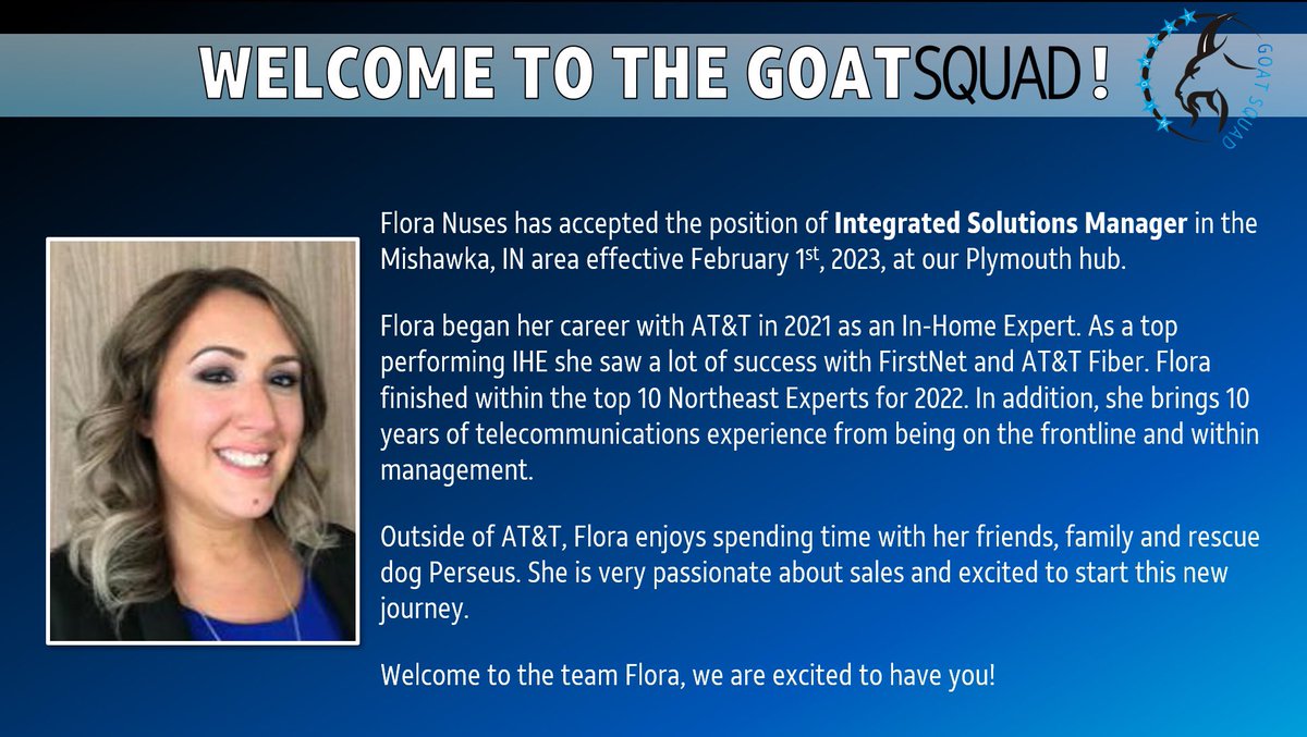 I am beyond excited to start this new journey and be a part of the Goat Squad! #lifeatatt #IHX <a href="/BrandoNoble/">Brandon Noble</a>