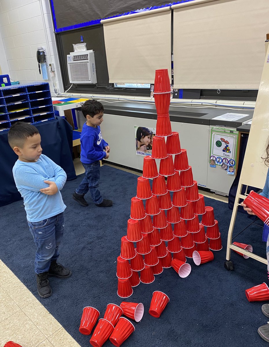 adcs99's tweet photo. Our buildings study is well underway in Pre-k. Cup building is a favorite which requires planning, problem-solving, cooperation and so much more! #BurbankECPrek #Burbank111 https://t.co/djle0Ep899