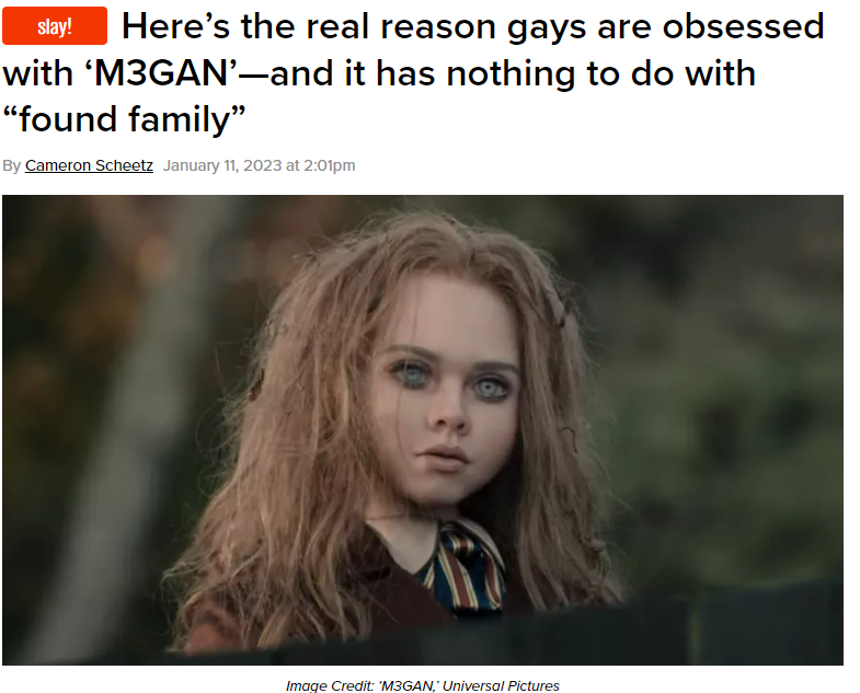 thedivinerebel's tweet photo. Is it me or am I the only one finding that the alphabet community using a human-sized killer doll for a child as a gay icon pretty disturbing? Why, just why? https://t.co/tv3ePWJ4vl