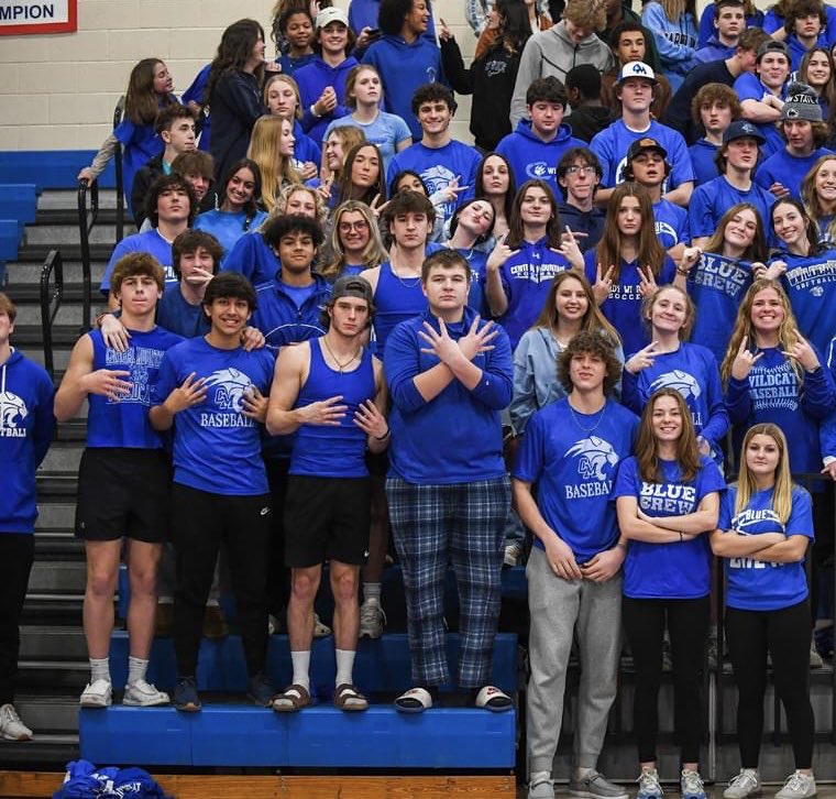 I spy some Wildcat football players supporting the Wildcat Hoops team!!! Great win against a really good Shamokin team!