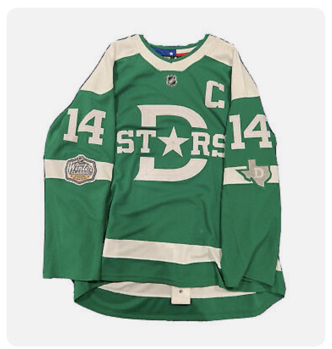 I couldn’t afford to get one of these jerseys when they first came out, but I finally got one on eBay. I can’t wait for it to get here, I’ll be wearing it on game #1000 for the captain. #TexasHockey #OneStateOneTeam