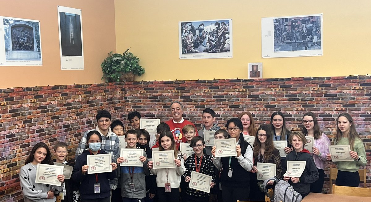 Today, we all celebrated our Students of the Month! It was amazing to hear all of the wonderful things our students are accomplishing inside the classroom! Congratulations to all! #WeArePlainedge ✏️⭐️