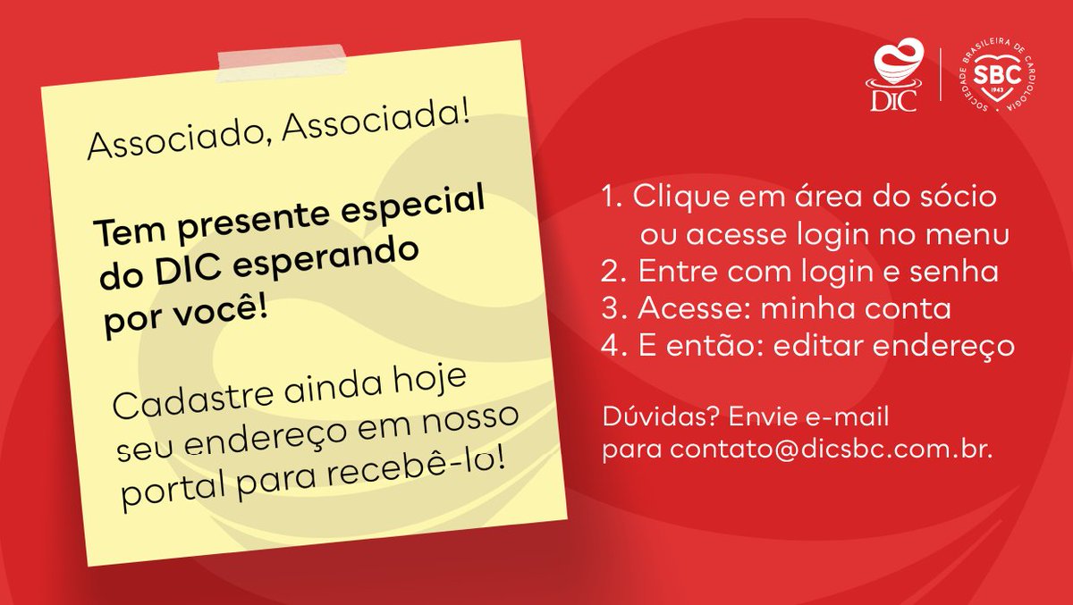 DICSBC's tweet photo. O DIC tem um presente especial para você associado!

Cadaster ainda hoje seu endereço em nosso portal para recebê-lo!

https://t.co/pCKE7JLlmR

#dic #associado #portal #presente https://t.co/8ZFisXLVxy
