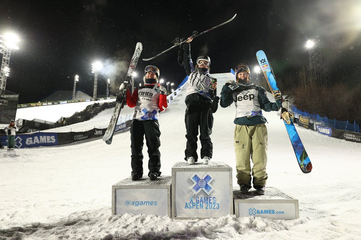 Women’s Ski Big Air Podium!
🥇: Megan Oldham 🇨🇦
🥈: Tess Ledeux 🇫🇷
🥉: Kirsty Muir 🇬🇧
#XGames Aspen 2023