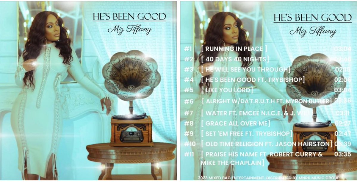 Out now! Everywhere. Artists featured on the album include Emanuel aka Da’T.R.U.T.H, Myron Butler, Robert Curry of Day 26, Emcee N.I.C.E, TryBishop, Mike the Chaplain, Jason Hairston, and J.Will. linktr.ee/officialmiztif… #miztiffany #HesBeenGood