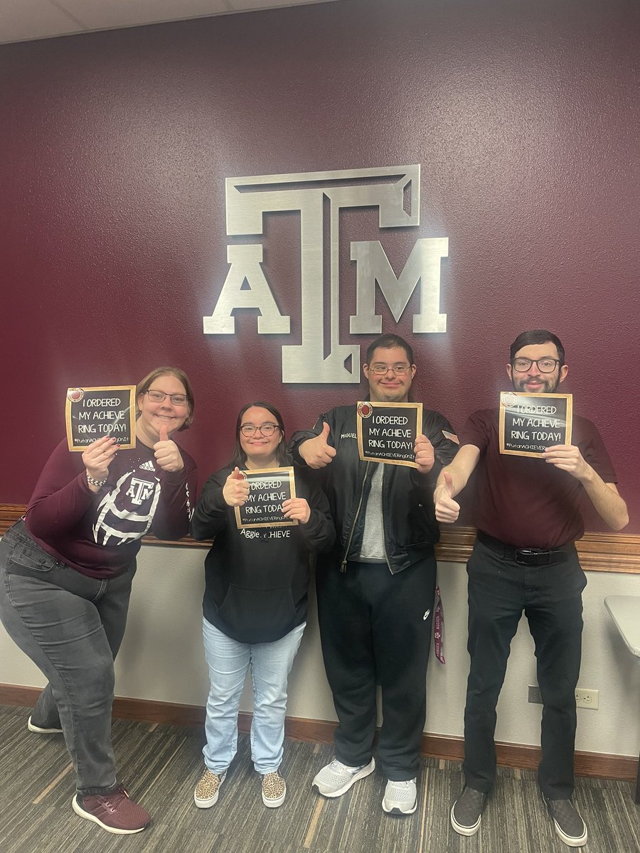 aggieachieve's tweet photo. First ever Aggie ACHIEVE rings: ordered ✅
Next stop: Graduation! 

#putanACHIEVEringonit https://t.co/v9MV4e166n