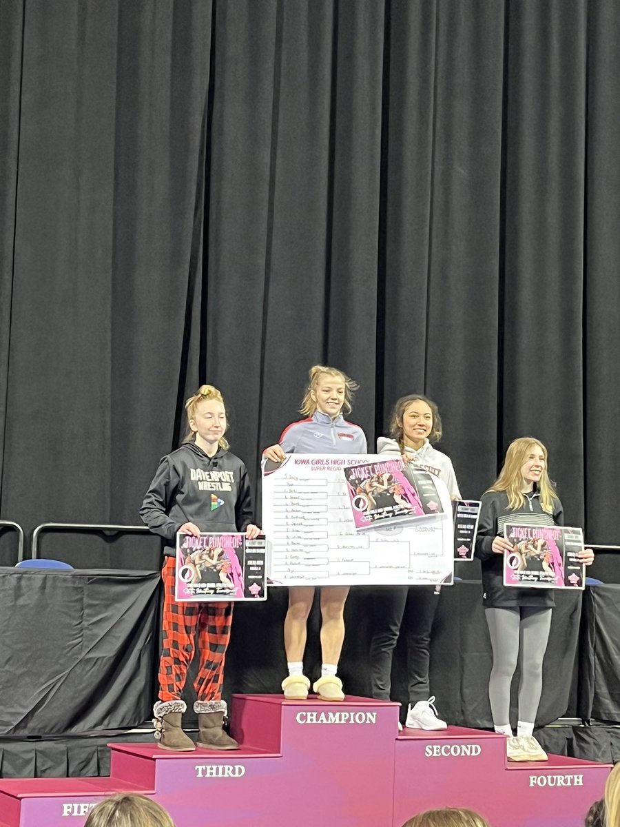 Congratulations to Davenport Girls Wrestling. They qualified two to the state meet. Greta Brus placed 2nd, Jadalynn Daily placed 3rd.