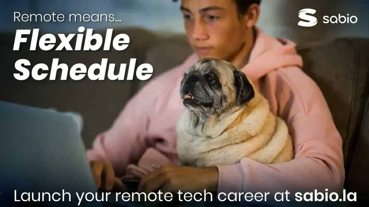WeSabio's tweet image. Enjoy the flexibility of a remote career in tech!!

Get started by signing up for an info session➡️ buff.ly/2FXR37r

#learncodeonline #developerstuff #programminglife #codingjobs #codingcareer #codingisfun #coding101 #techindustry #techforgood #techfuture #careersuccess