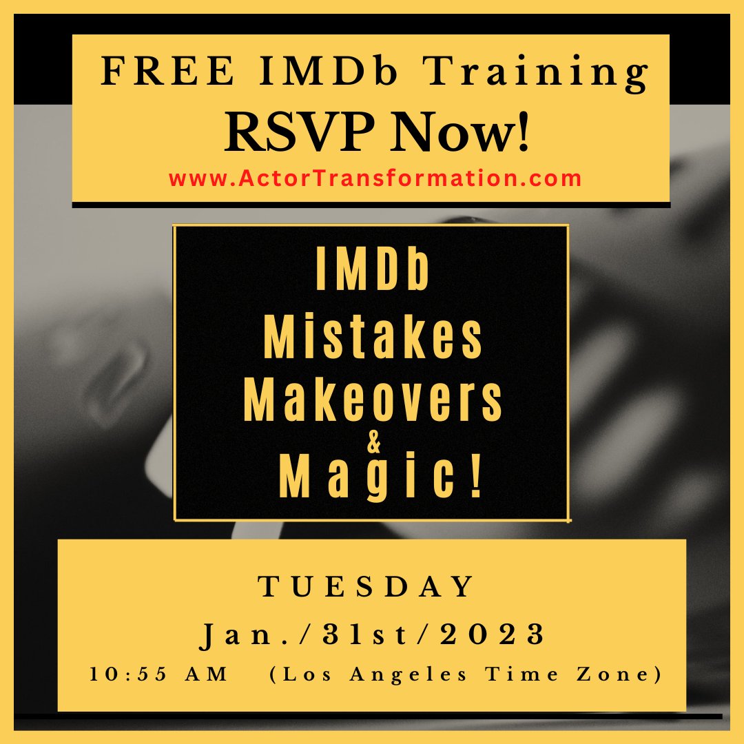 RSVP for Free for the Event!
tinyurl.com/IMDb-MMM