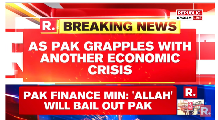 republic's tweet photo. #BREAKING | Pakistan Finance Minister puts onus of financial crisis on god; 'Allah will bail out Pak'

Tune in to watch #LIVE updates here - https://t.co/HbKDYgaNDs https://t.co/Cr7FSP7kZN