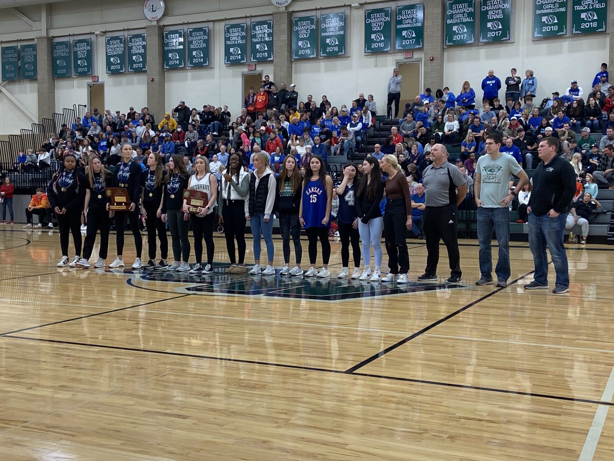 Honoring our Girls Track State Championship Team &amp; our State Championship Girls Golf Team! So proud of you Hawks!!!