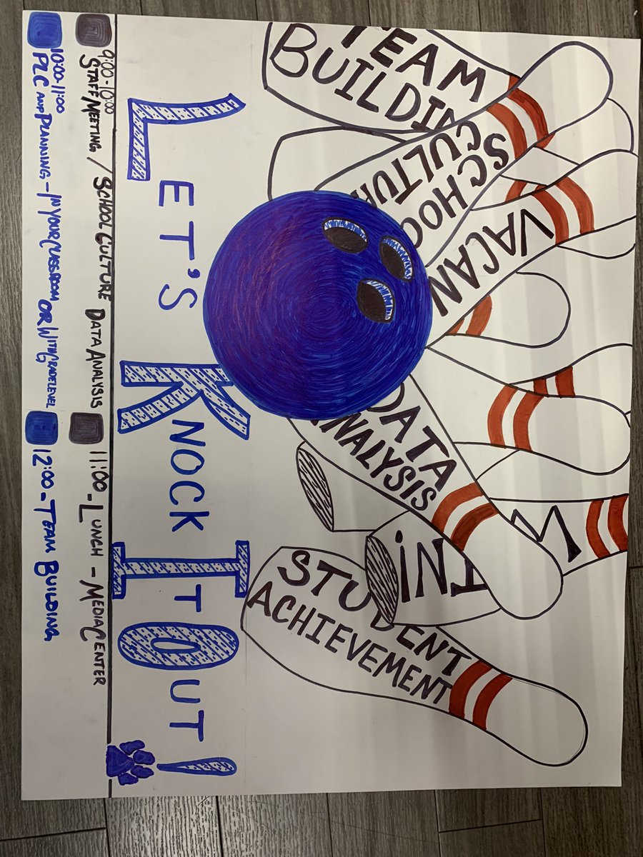 jason_slagle's tweet photo. Wow!  What a day at @BMSBobcats with a focus on school culture, data analysis and preparation for 2nd semester, PLCs, and team building.  Oh…did I mention some friendly competition with some bowling? https://t.co/J0YnjgZGkJ