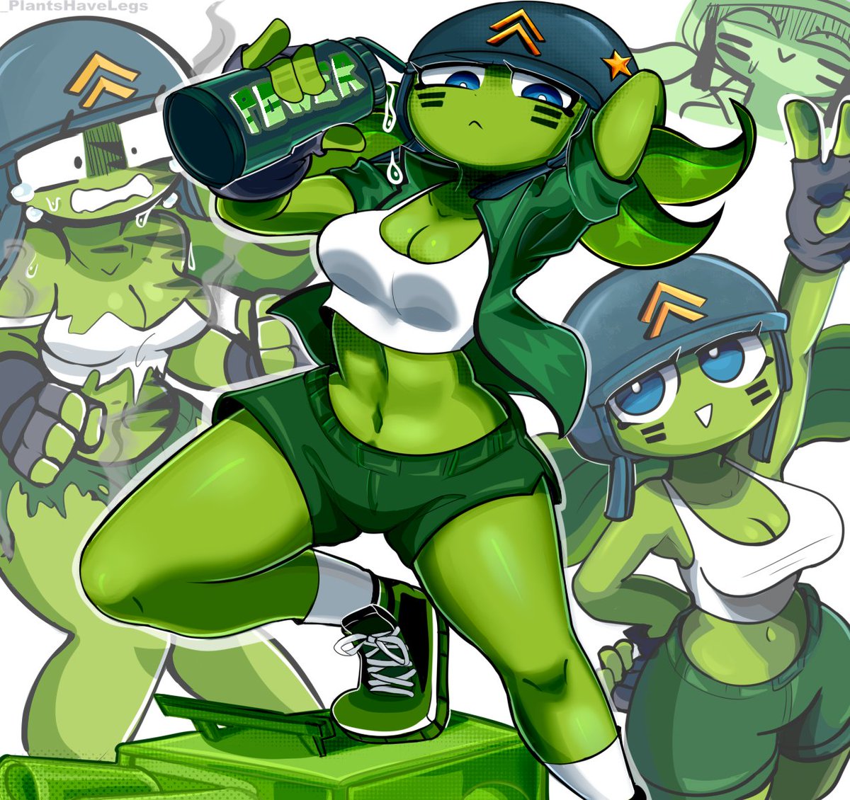 _PlantsHaveLegs's tweet image. pea girl #pvz