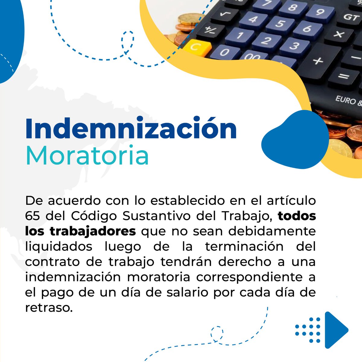 ctccolombia's tweet photo. Conocé que es la indemnización moratoria y los beneficios a lo cuales tiene derecho cómo trabajador.
Si tienes dudas, dejamos tu comentario, nuestro equipo juridico está dispuesto para atender tus consultas.
Espera más #noticapsulasctc la próxima semana 🤳📝 #ctcpresente https://t.co/2TSgznjpsD