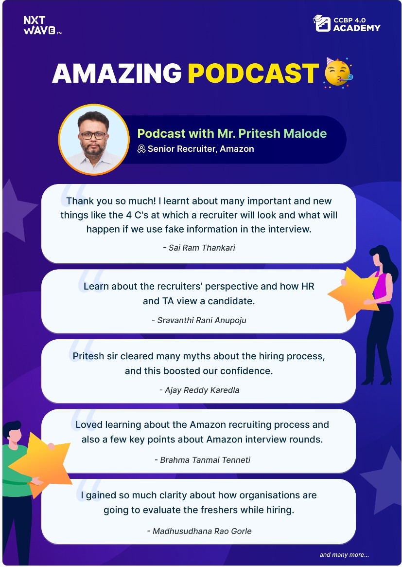 ap22110011257's tweet image. This is truly amazing podcast I&apos;ve ever attended
#NxtWave
#onehourofcode