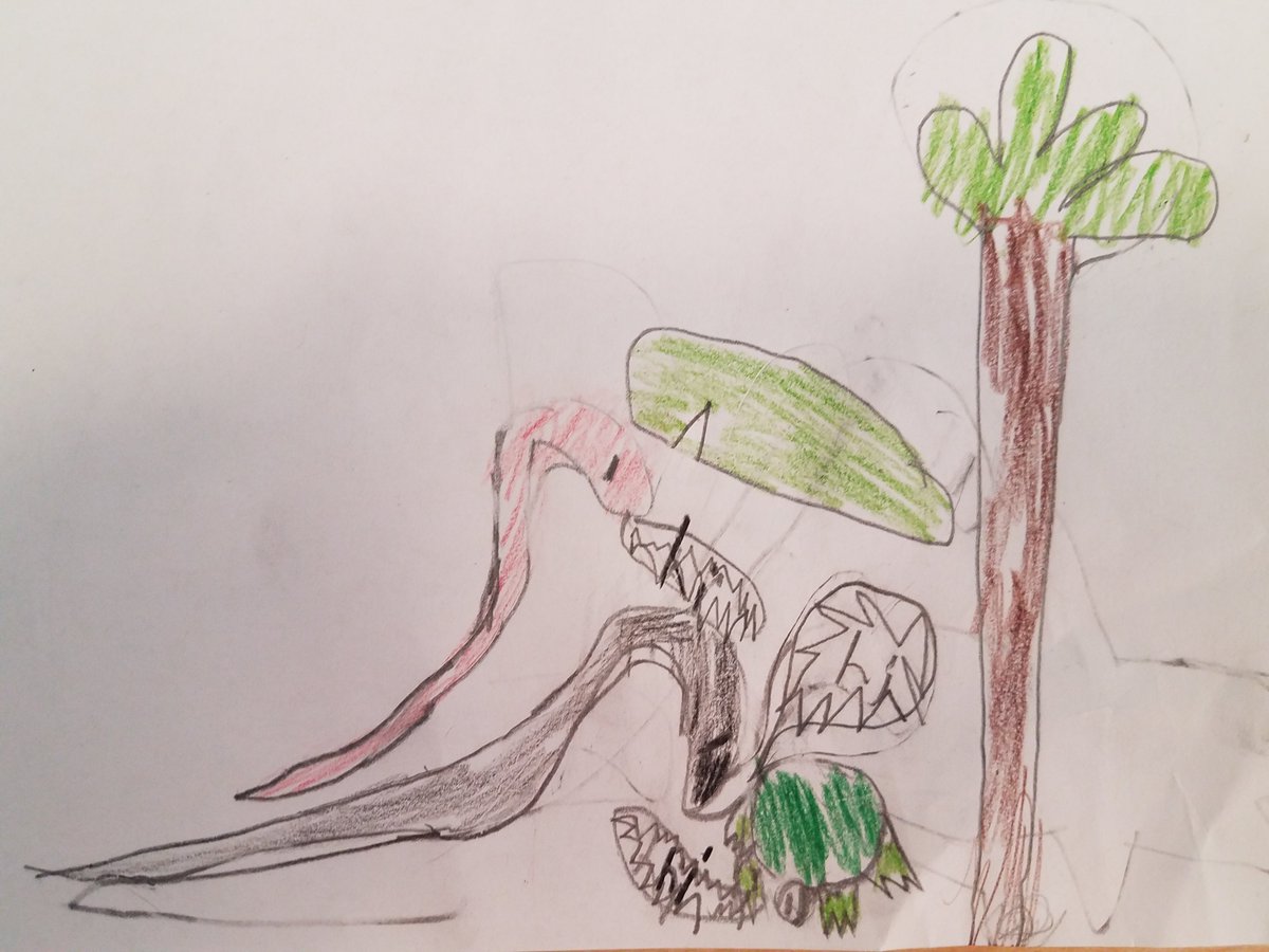 AMayoredu's tweet photo. Unexpected friendships 4th grader drawings inspired by @WinslowFegley with #crayo https://t.co/SDWoQEca7y