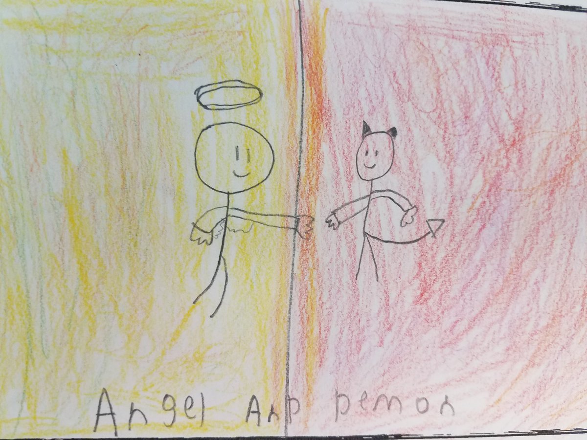 AMayoredu's tweet photo. Unexpected friendships 4th grader drawings inspired by @WinslowFegley with #crayo https://t.co/SDWoQEca7y