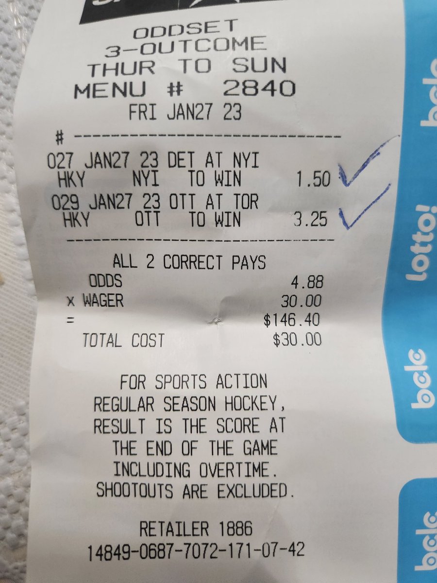 GJohal1234's tweet image. Not bad hit this small ticket on #Sportsaction and online as well #Sens odds were 2 good to miss out on @mgill122 #NHL