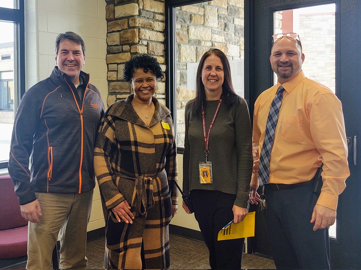 JeffreyJCollier's tweet photo. An excellent visit to @AGSschools today with Dr. Taylor to see first-hand their newly renovated beautiful campus and consider design choices for our #SaginawISD Jerome Preschool #STEM campus capital project. Special thanks, Mr. Zeien and Ms. Socha! #WolverinesLead https://t.co/h2YcVTnKuq