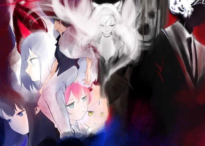 final episodeーⅠ「色彩 ー襲来ー」二周年おめでとうございます描きたい生徒達をまだまだ 全然 描ききれていないので他作品ができ次第このツリーに載せたりします…!先生、みんな、頑張ってくれ…がんばって…#ブルアカ2周年アート #ブルアカ 