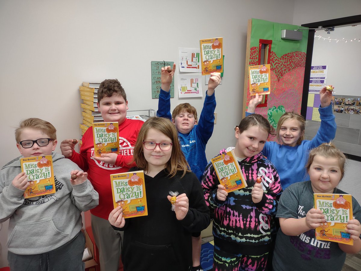 canicke's tweet photo. One of my favorite things to introduce to students....My Weird School books by @DanGutmanBooks and Bons Bons! @WildKatNation1 @KCEprincipal #missdaisyiscrazy https://t.co/9WfgMoiA3U