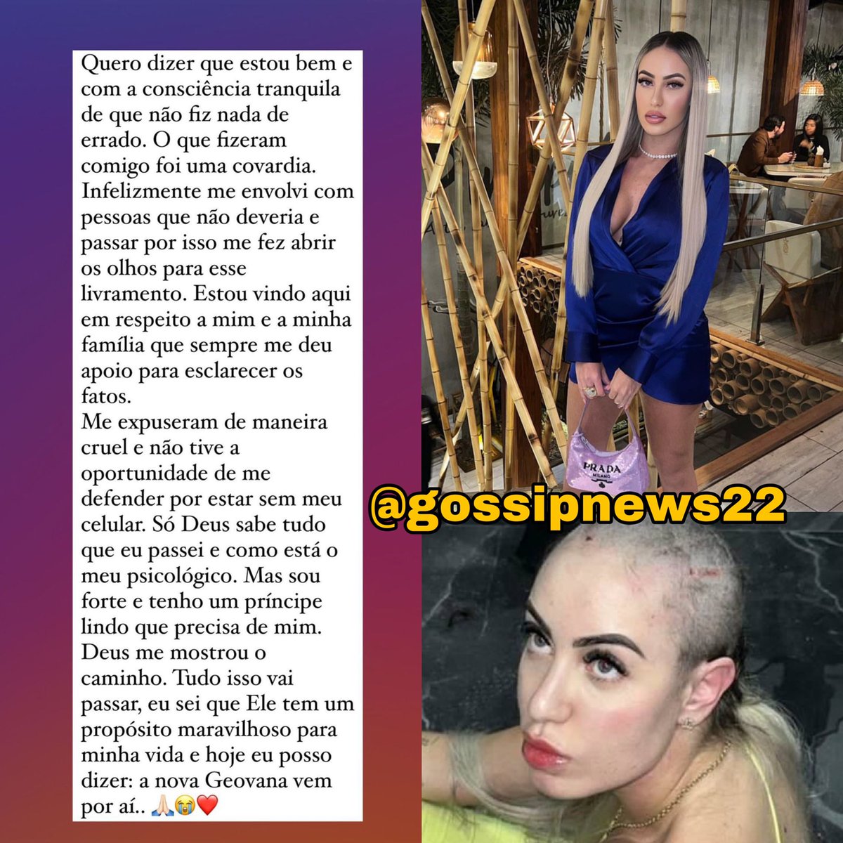 🚨: Geovana que ficou careca na Penha se pronunciou!!!