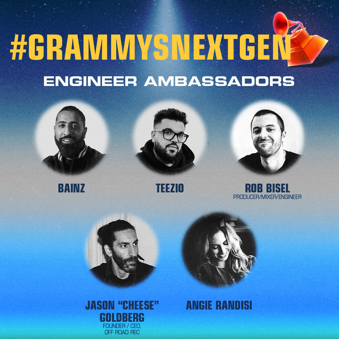 Meet our #GRAMMYsNextGen Engineer Ambassadors & Advisors! 👏 They will support the effort to inspire the next generation of music makers & industry executives & will be celebrated during GRAMMY Week at our 2nd annual GRAMMYsNextGen Party at #GRAMMYHouse: grm.my/3WKz3k4