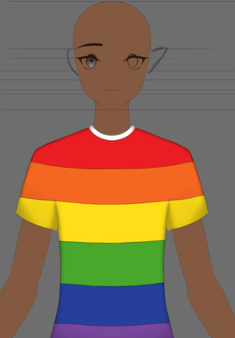 CyberSeraphim's tweet photo. Progress on the model!! 2 Tshirt variations long and cropped with solid and then 12 pride flag options! Booba is toggleable as well as body proportion/gender presentation options will be rigged :>
#VTuberResources https://t.co/IJJJUohUGe