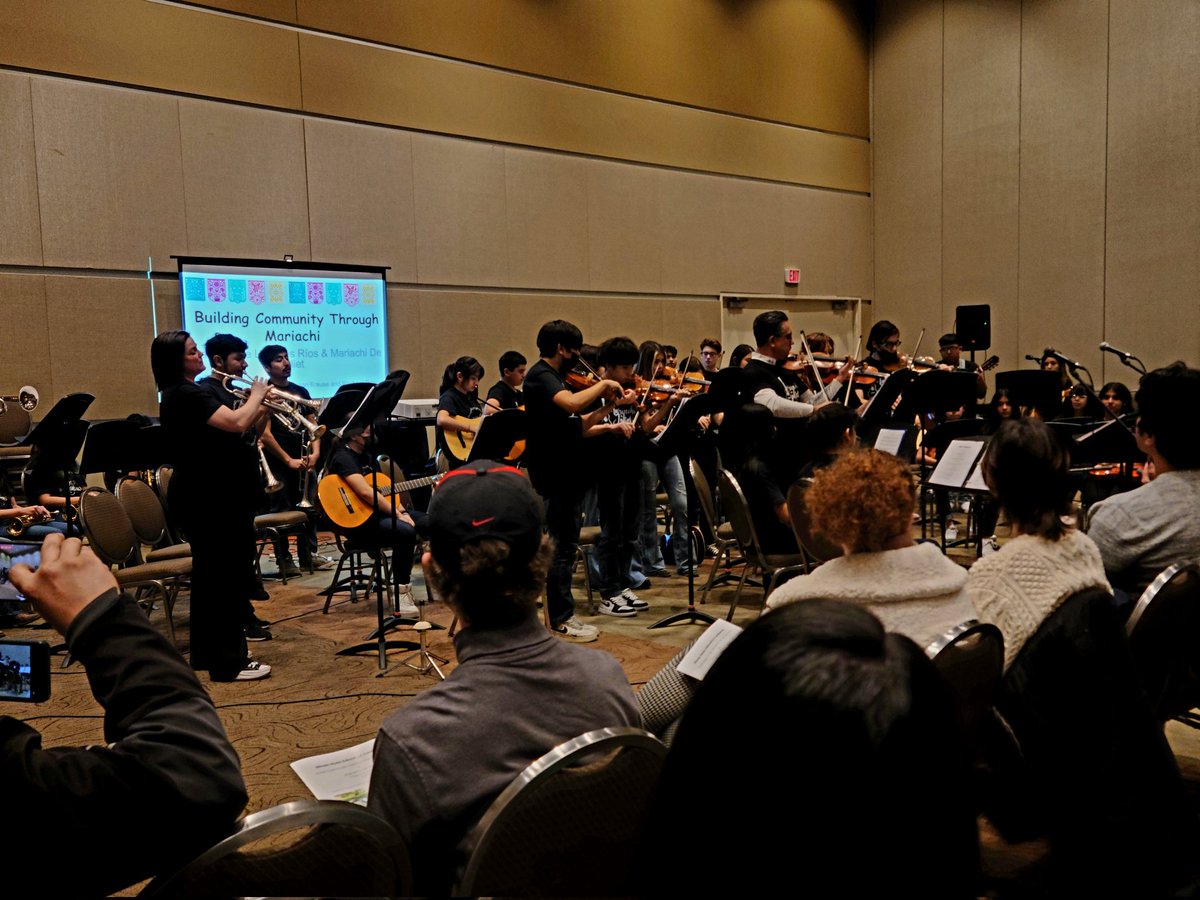 This was the most soul-filling session for me at IMEC.  Mariachi de Joliet and Mariachi De Los Tres Rios, way to bring the music, love, and positive energy! It was so awesome. <a href="/Joliet86Spanish/">Joliet Schools 86</a> <a href="/ILMEA1/">Illinois Music Education Association</a>  #peoriaorbust #imec2023