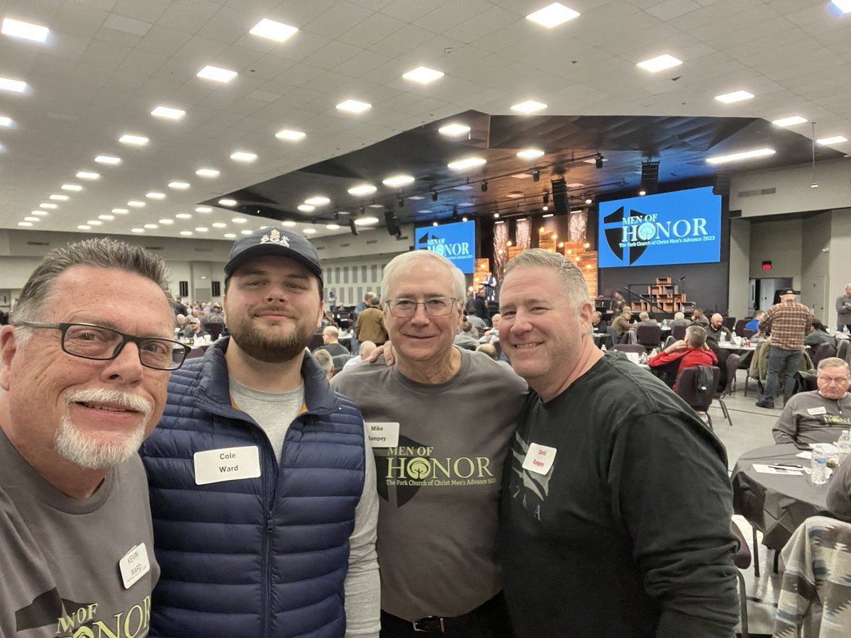 Blessed to be at The Park Church of Christ Mens Advance with hundreds of others and these three, my son Cole Ward and Mike Rampey and his son David Thomas Rampey.  <a href="/coleward18/">Cole Ward</a>