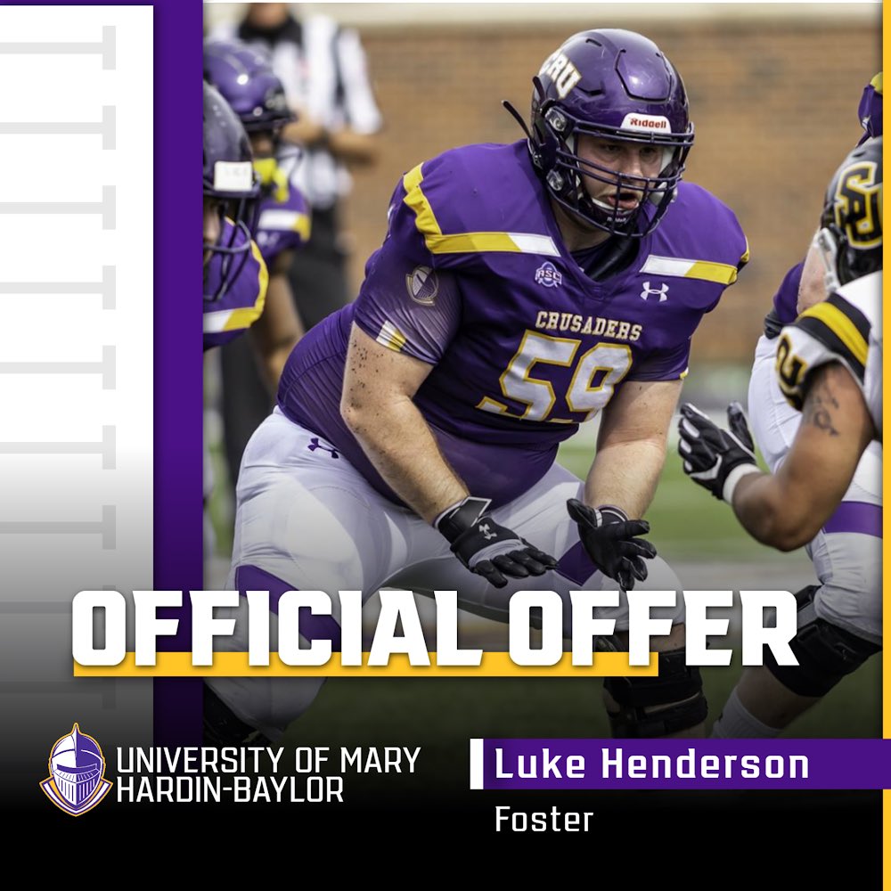 Grateful to have received an offer from the University of Mary Hardin-Baylor to further my academic and football careers! <a href="/CruFootball/">UMHB Football🏈</a> <a href="/CoachTXHop/">Trevor Hopkins</a> <a href="/CoachJonesFHS/">Coach Kent Jones</a> <a href="/FosterFootball/">Foster Football</a> #AGTG