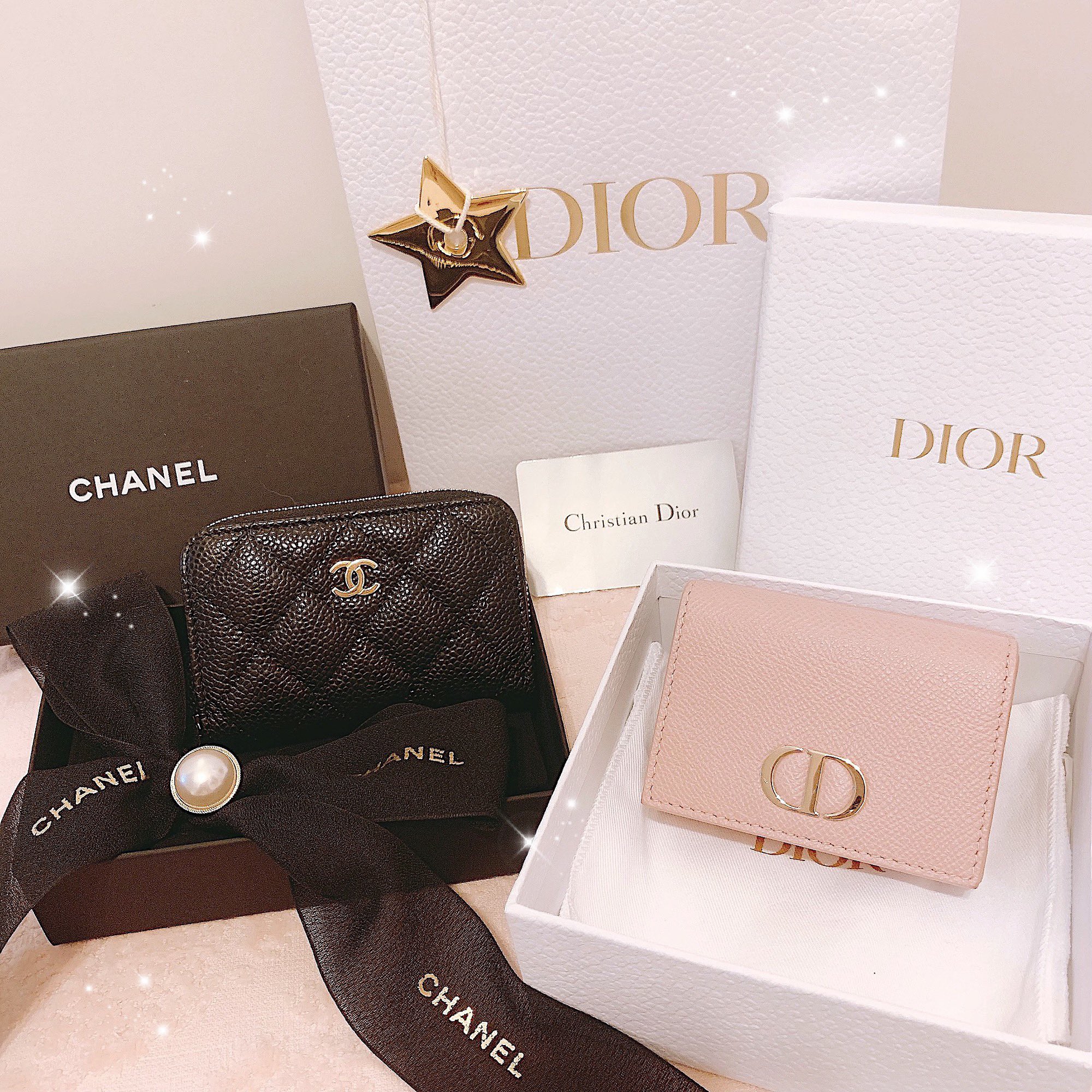 お札収納♡_CHANEL_フラグメント_財布_カードケース_コイン お札やコインがしっかり入る!【CHANEL】フラグメントケース