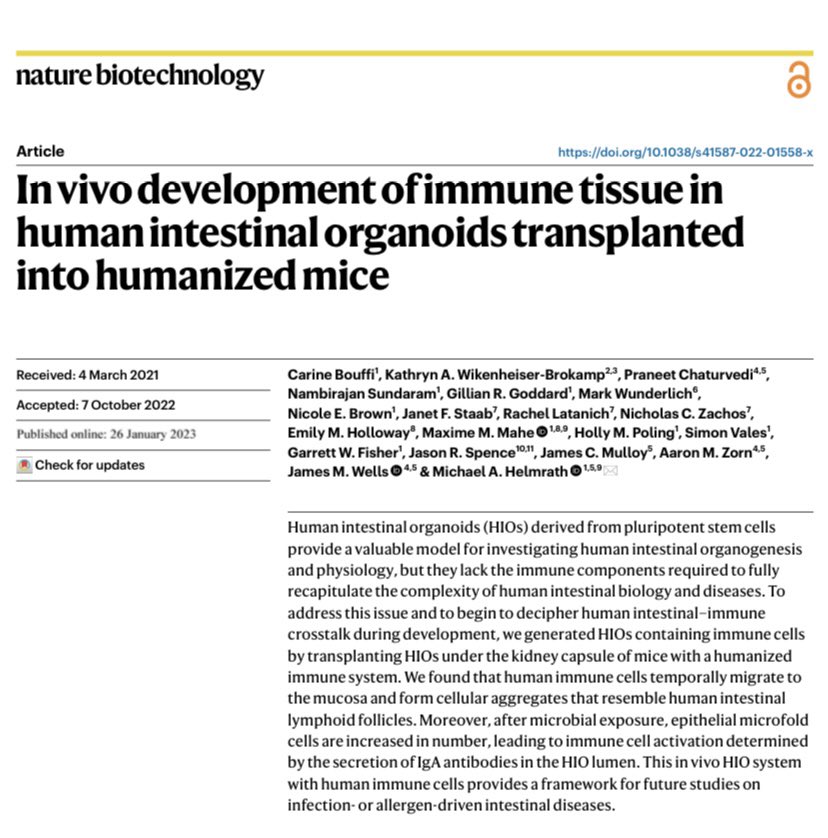 Excited to have contributed to some really interesting, tissue engineering based, research at Cincinnati Children’s hospital! Take a look at nature.com/articles/s4158…