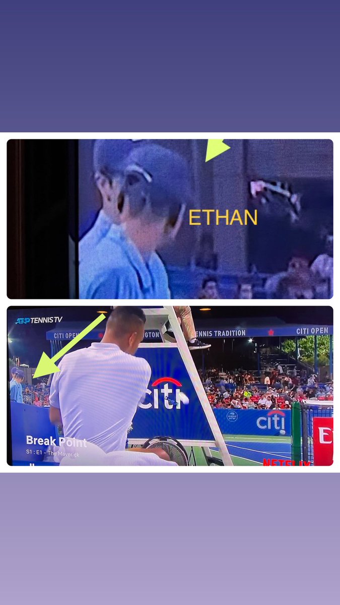 When your son is a #citiopen ball person and gets screen time on the #netflixseries #breakpoint #nickkrygios