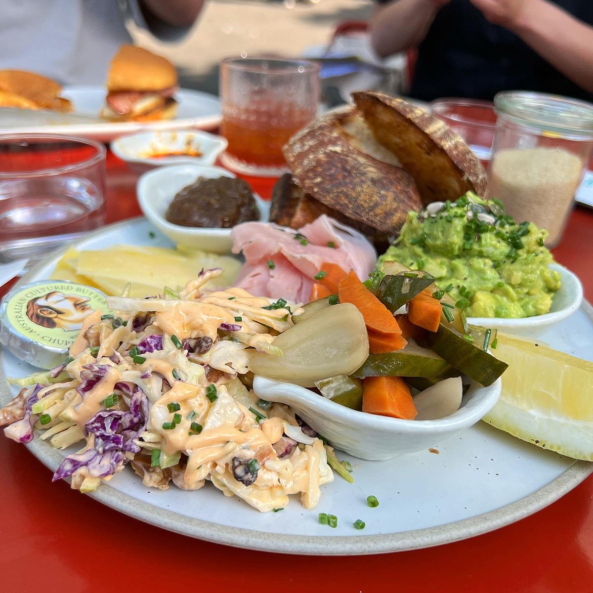 actomkinson's tweet photo. Phenomenal breakfast at Kaska Eatery this morning. Thank you Dan &amp; Faye for having us 👌

Ploughman’s, bacon &amp; egg roll with sausage patty &amp; 4 cheese toastie with mortadella.

#sydneyeats #sydneybrunch #meccacoffee #sydneybreakfast https://t.co/oXqNRd7L5L