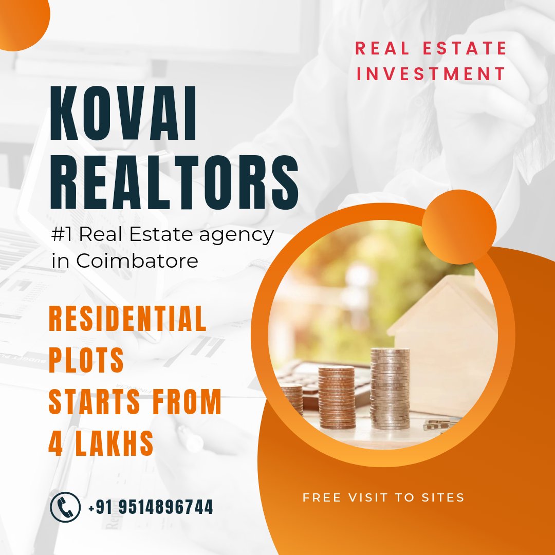 Residential plots for sale in Coimbatore starts from 4 lakhs. Call us to book your plot now.
#Coimbatore #coimbatoreproperties #RealEstate #realestateinvesting #realestatemarket #realestatemarketing #residentialproperty #residentialplotforsale #coimbatoreresidentialplots #plots