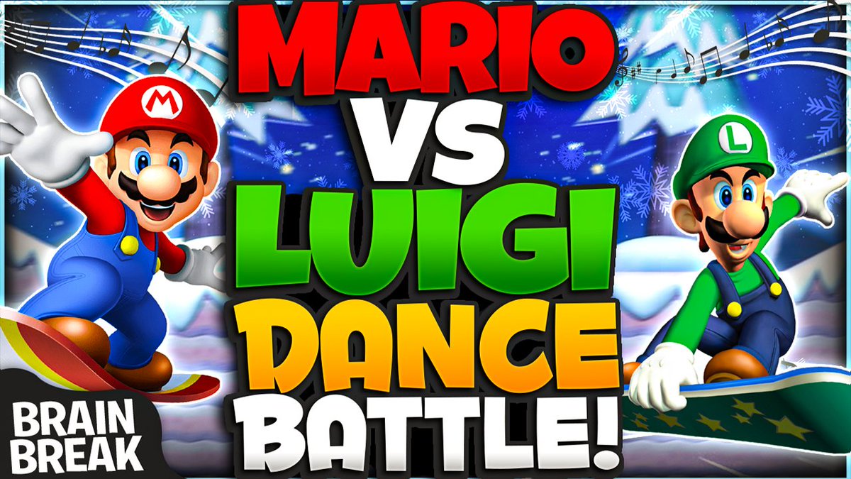 Mario vs Luigi Dance Battle! 🥶 A fun #brainbreak or #physed warm up game! Find the full version here ➡️ youtube.com/watch?v=Hxg2Wk… Dance along and be ready for some fun mini-games along the way! 🏁 #Kindergarten #teachers