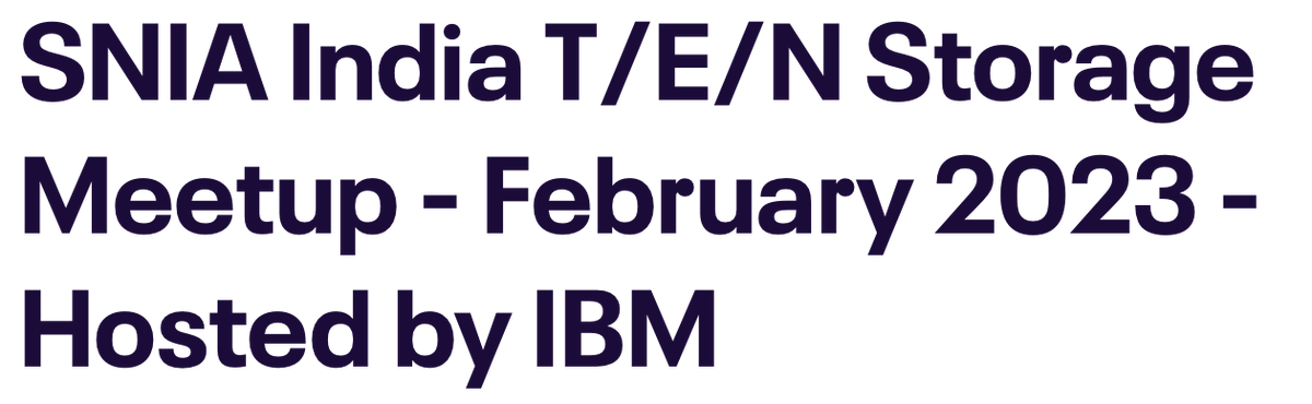 Let's Meet-Up."Storage for Hybrid Cloud and App modernisation." IBM &amp; SNIA Invite you to join the meet-up. 9th Feb 2023 ,4PM Onwards 
@ MCCIA Trade Tower, 403-A Senapati Bapat Road Pune. Book seat here lnkd.in/ge2zNhif 
<a href="/IBM/">IBM</a> <a href="/SNIA/">SNIA</a> @SNIANSF <a href="/SNIA_India/">SNIA India</a> <a href="/ibm_in/">IBM India</a> @IBMStorage