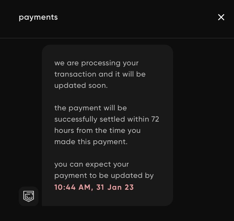 From settling credit card bills in seconds to minutes to hours… to Days #CRED has come a long way! 
These delays with loads of cash backs make me doubt my confidence on CRED. I sometimes hope it’s not another ponzy scheme!!!  @CredIndia you need to settle payments much quicker.