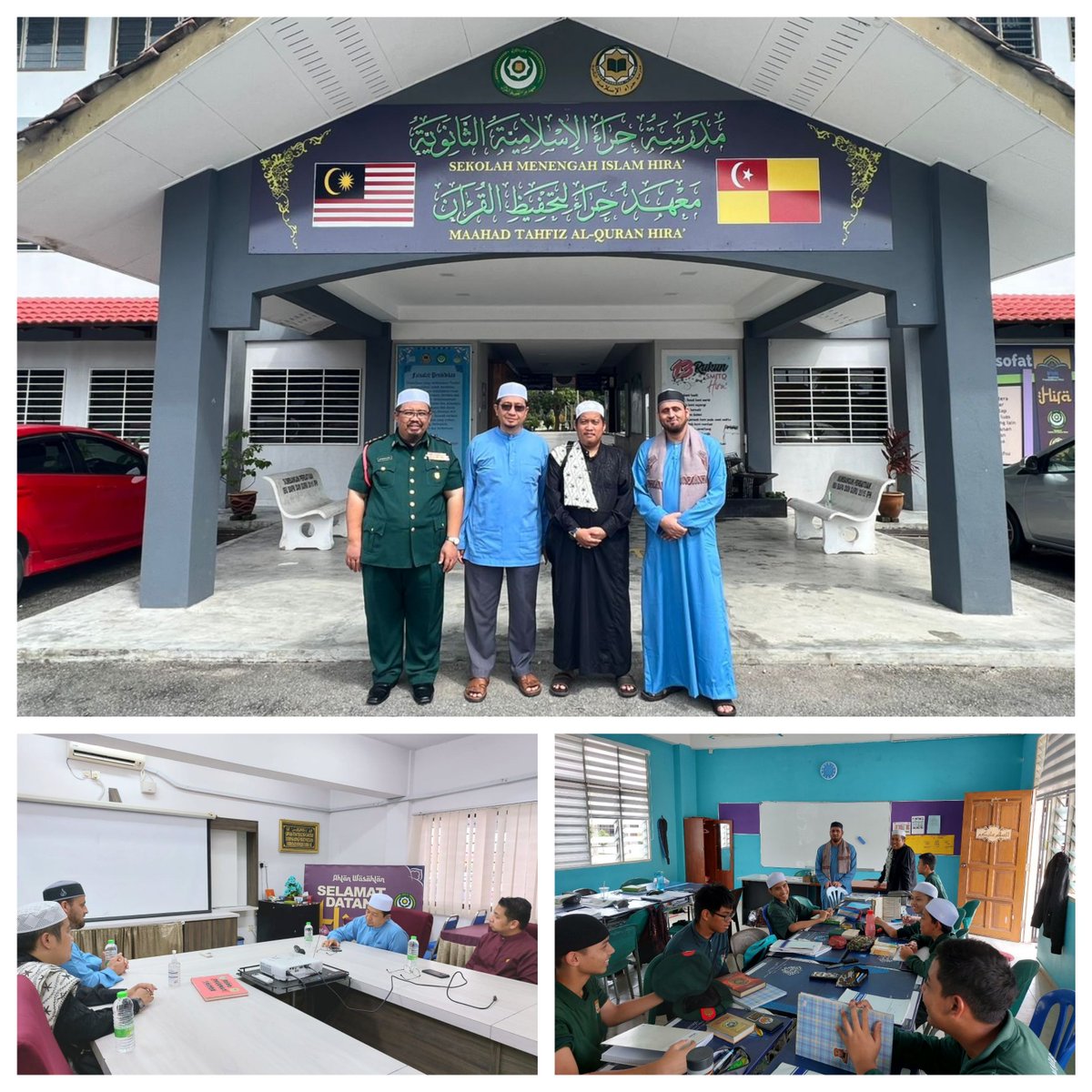 SMITQHira's tweet photo. Ziarah Silaturrahim &amp; Penanda Aras oleh Direktur Syeikh Dr A. Qaid al Yamani &amp; Mudir Ustaz H. Muhamad dari Maahad Tahfiz Al-Quran Darul Iman, Bangka Belitung, Indonesia ke MTQ Hira', Jeram. 

Fail Arkib, 11/1/2023 https://t.co/dyspfVxLrT