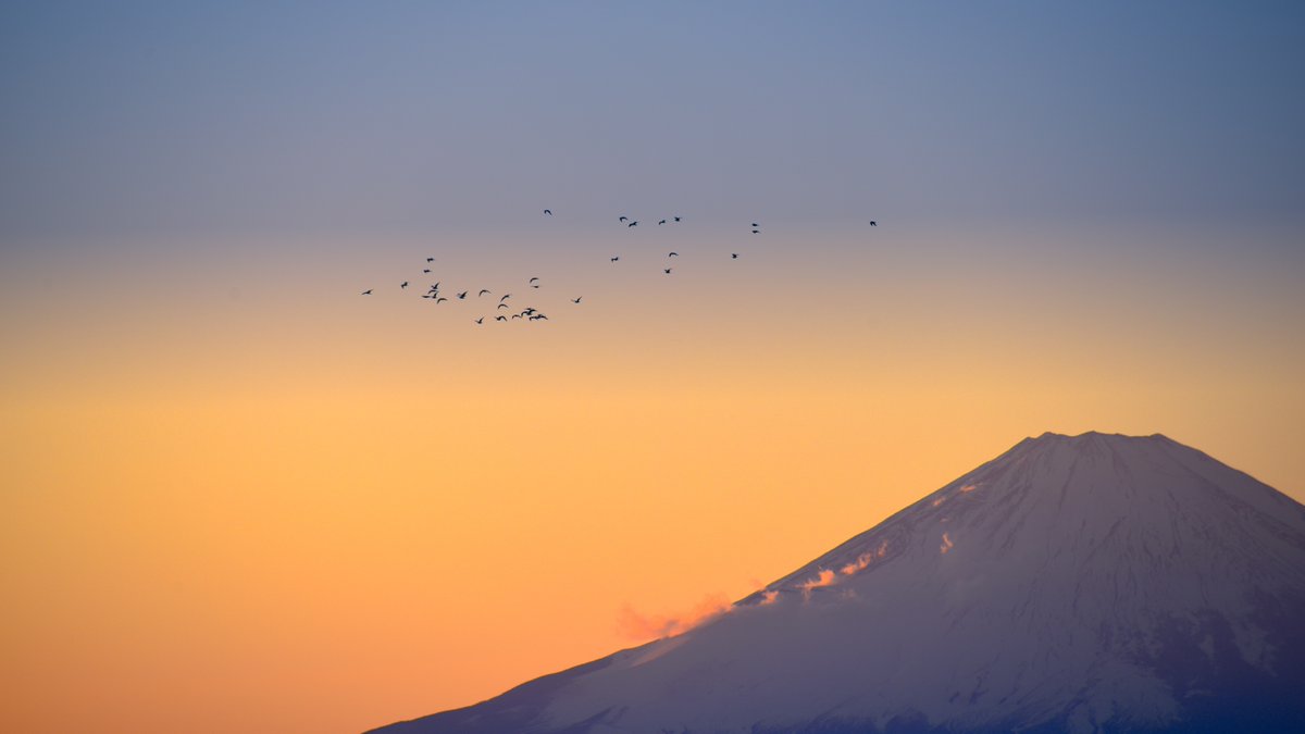 夕富士四景