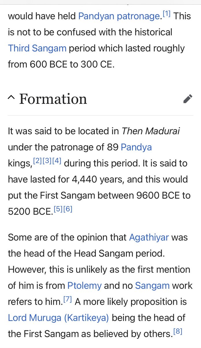 MIAuniverse's tweet image. Don’t forget Tamils are living through the “sangam 3 period “ Before that there was sangam 1 and sangam 2 which is lost when Tamil  cities were flooded.

en.m.wikipedia.org/wiki/Tamil_San…

Tamil language had many poets and scholar from 9000 bc.