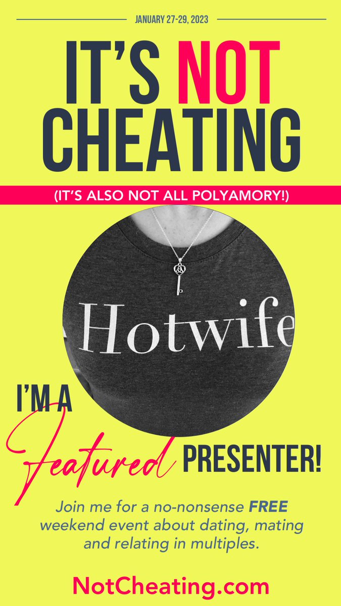 HeadstrongHW's tweet photo. I've wrapped up my #CuckWeek2023 offerings, and now I am going to be joining the gang at @DatingKinky for their It's Not Cheating weekend. I'll me leading the Cuckolding and Kink: Examining the Venn Diagram tomorrow. I'll also be on a panel discussion. #nonmonogamy https://t.co/hawC5lEpn3