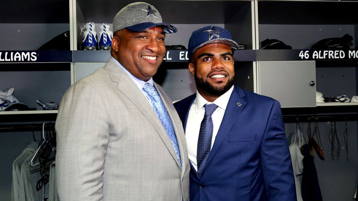 NFLPLAYERSWATCH's tweet photo. #DallasCowboys RB Ezekiel Elliot’s father calls our earlier reports of his willingness to take a pay-cut “Fake News”

The RB is making top tier money https://t.co/1DUMlDGgpL