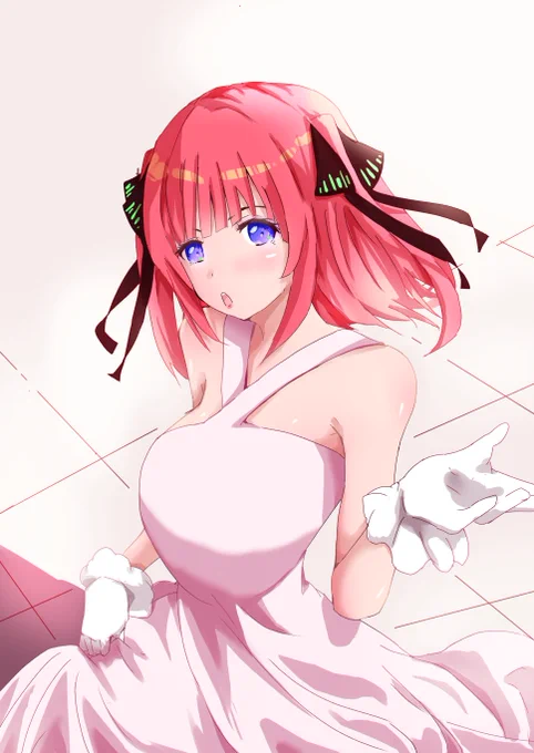 五等分の花嫁二乃「ほら・・//行くわよ//・・」#五等分の花嫁 #二乃#イラスト#描いてみまちた #自分の絵柄が好きな人にフォローされたい 
