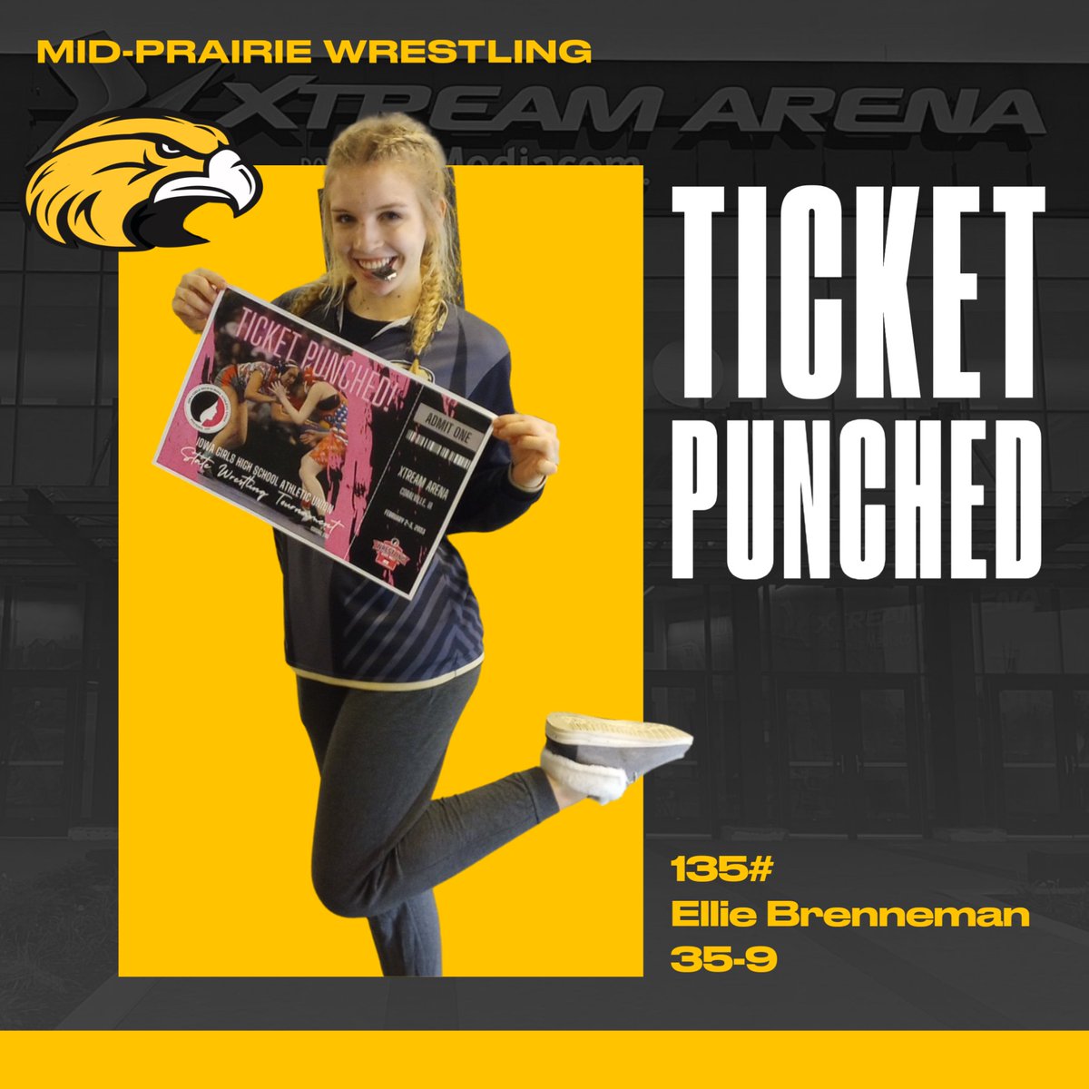 Gabi Robertson and Ellie Brenneman advance to the inaugural <a href="/ighsauwrestling/">IGHSAU Wrestling</a> State Tournament next week with 2nd place finishes in their brackets! 🐥🧷🤼‍♀️

#mphawks