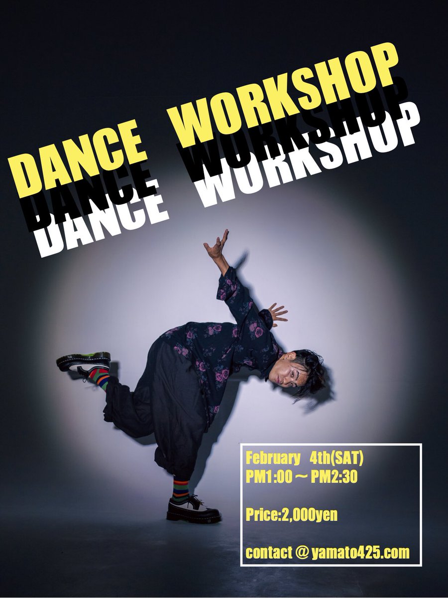 YaM_chore's tweet photo. =DANCE WORKSHOP開催=
2023年,今までやってきたこと含めてこれからに向けて動き出そうと思い、第一弾としてダンスワークショップやろうと思います❗️
スケジュールが見えない人間なので不定期でいつやるとかまばらだけど予約制なので興味ある方は連絡下さい📩
まずは地元,長野から。
#ダンス #長野 https://t.co/usdzwgY6w8